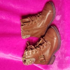 Brown, Madden Girl boots, baby size 7